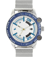 Fastrack, Men's Watch Analog, White Dial Mesh Band, 3188KM01